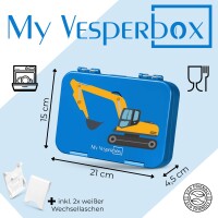 My Vesperbox - Len - in vielen Motiven verfügbar - Blau Bagger