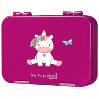 My Vesperbox - Len - in vielen Motiven verfügbar - Lila Einhorn sitzend
