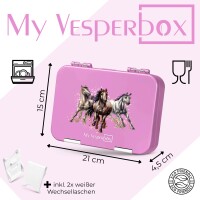My Vesperbox - Len - in vielen Motiven verfügbar - Rosa Pferde