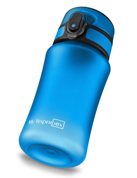 My Vesperbox ? Minny - Kinder Trinkflasche auslaufsicher ? 350ml ? mit Strohhalm oder Sieb - leichte Tritan Wasserflasche - BPA frei - für Kindergarten, Schule (Blau 350ml)