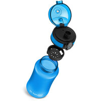 My Vesperbox ? Minny - Kinder Trinkflasche auslaufsicher ? 350ml ? mit Strohhalm oder Sieb - leichte Tritan Wasserflasche - BPA frei - für Kindergarten, Schule (Blau 350ml)