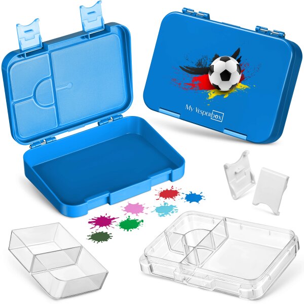 My Vesperbox - Len - in vielen Motiven verfügbar - Blau Fußball