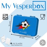 My Vesperbox - Len - in vielen Motiven verfügbar - Blau Fußball
