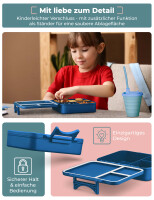 My Vesperbox LIV - Bento Box Kinder - Made in Germany - Biobasierend - Auslaufsicher & Unterteilt - BPA Frei - extrem robust - Lunchbox ? Brotdose mit Fächern - Jausenbox