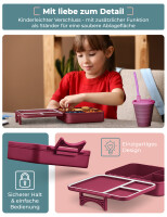 My Vesperbox LIV - Bento Box Kinder - Made in Germany - Biobasierend - Auslaufsicher & Unterteilt - BPA Frei - extrem robust - Lunchbox ? Brotdose mit Fächern - Jausenbox