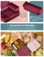 My Vesperbox LIV - Bento Box Kinder - Made in Germany - Biobasierend - Auslaufsicher & Unterteilt - BPA Frei - extrem robust - Lunchbox ? Brotdose mit Fächern - Jausenbox