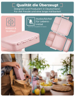 My Vesperbox LIV - Bento Box Kinder - Made in Germany - Biobasierend - Auslaufsicher & Unterteilt - BPA Frei - extrem robust - Lunchbox ? Brotdose mit Fächern - Jausenbox