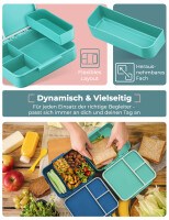 My Vesperbox LIV - Bento Box Kinder - Made in Germany - Biobasierend - Auslaufsicher & Unterteilt - BPA Frei - extrem robust - Lunchbox ? Brotdose mit Fächern - Jausenbox