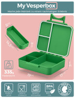 My Vesperbox Liv Set – Brotdose & 500ml Trinkflasche für Kinder – auslaufsicher & BPA-frei – Lunchbox für Schule & Kindergarten - Bento Box Set - Made in Germany