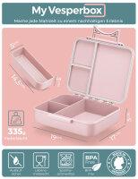 My Vesperbox Liv Set – Brotdose & 500ml Trinkflasche für Kinder – auslaufsicher & BPA-frei – Lunchbox für Schule & Kindergarten - Bento Box Set - Made in Germany