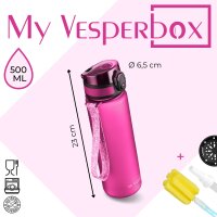 My Vesperbox Liv Set – Brotdose & 500ml Trinkflasche für Kinder – auslaufsicher & BPA-frei – Lunchbox für Schule & Kindergarten - Bento Box Set - Made in Germany