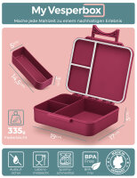 My Vesperbox Liv Set – Brotdose & 500ml Trinkflasche für Kinder – auslaufsicher & BPA-frei – Lunchbox für Schule & Kindergarten - Bento Box Set - Made in Germany