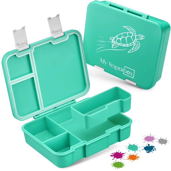 My Vesperbox "JIN" - in vielen Motiven verfügbar - Türkis Schildkröte