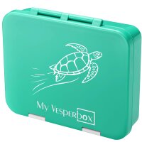 My Vesperbox "JIN" - in vielen Motiven verfügbar - Türkis Schildkröte