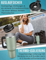 My Vesperbox® Trinkflasche mit Strohhalm KINNY CUP 500 ml - Trinkbecher Deckel - Thermobecher - Trink Becher - Tumbler Cup - Thermosflasche - BPA-frei, Auslaufsicher & Spülmaschinenfest