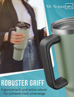 My Vesperbox® Trinkflasche mit Strohhalm KINNY CUP 500 ml - Trinkbecher Deckel - Thermobecher - Trink Becher - Tumbler Cup - Thermosflasche - BPA-frei, Auslaufsicher & Spülmaschinenfest